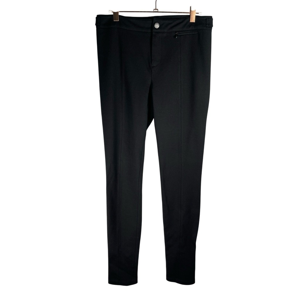 Vince Pants 6 Black Seamed Skinny Leg Tab Waist Mid-rise 33" Inseam Work Casual